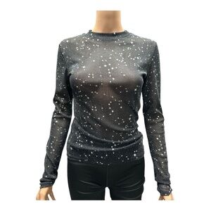 Akewei - NWT - Starry Sheer Long Sleeve Top